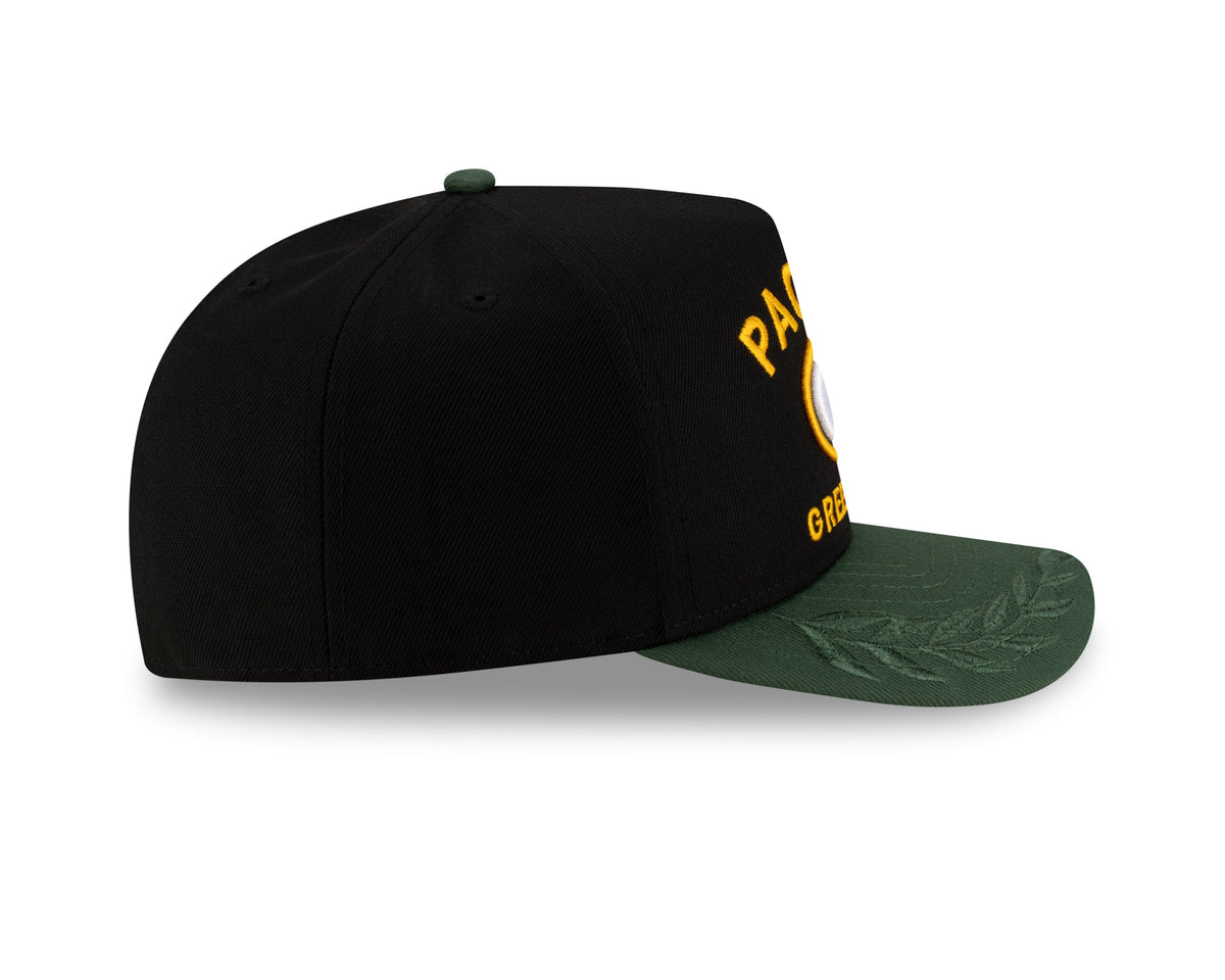 Men's Green Bay Packers New Era Black 2025 On Stage NFL Draft A-Frame 59FIFTY Fitted Hat