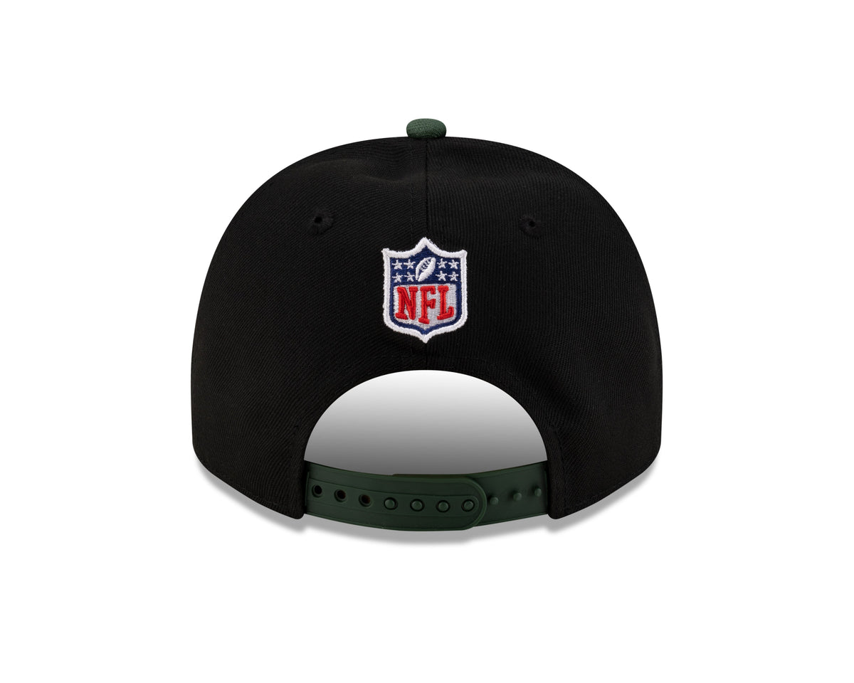 Men's Green Bay Packers New Era 2025 NFL Draft Black A-Frame 9FIFTY Snapback Adjustable Hat