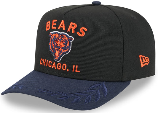 Men's Chicago Bears New Era 2025 NFL Draft Black A-Frame 9FIFTY Snapback Adjustable Hat