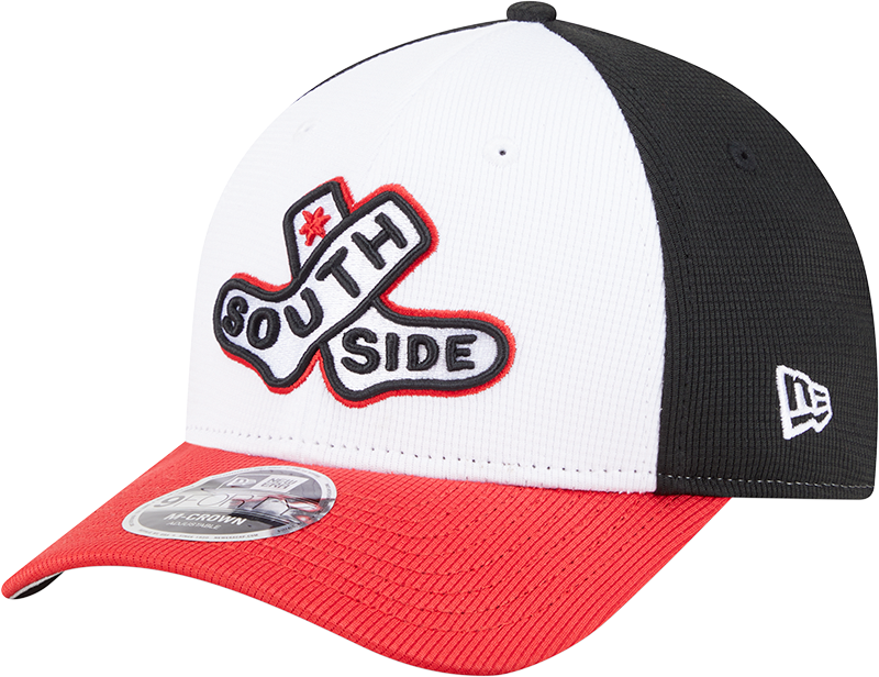Chicago White Sox New Era Black/Red 2025 City Connect Batting Practice M-Crown 9FORTY Adjustable Hat