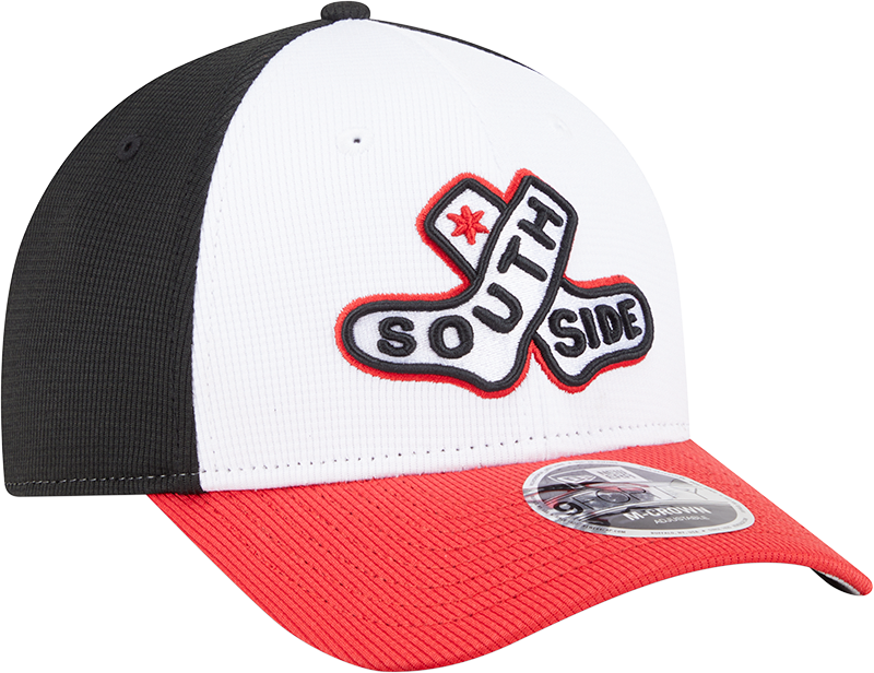 Chicago White Sox New Era Black/Red 2025 City Connect Batting Practice M-Crown 9FORTY Adjustable Hat