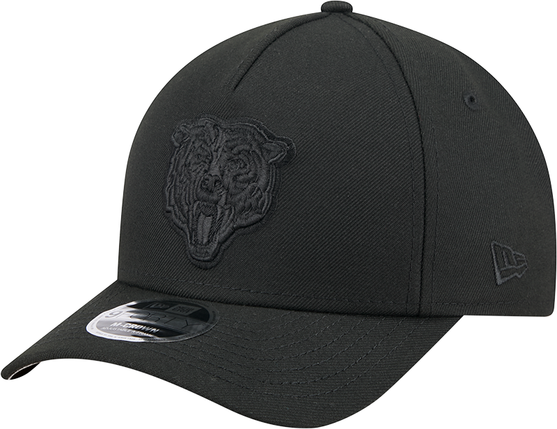 Chicago Bears New Era Black Tonal Primary 9FORTY A-Frame M-Crown Adjustable Hat