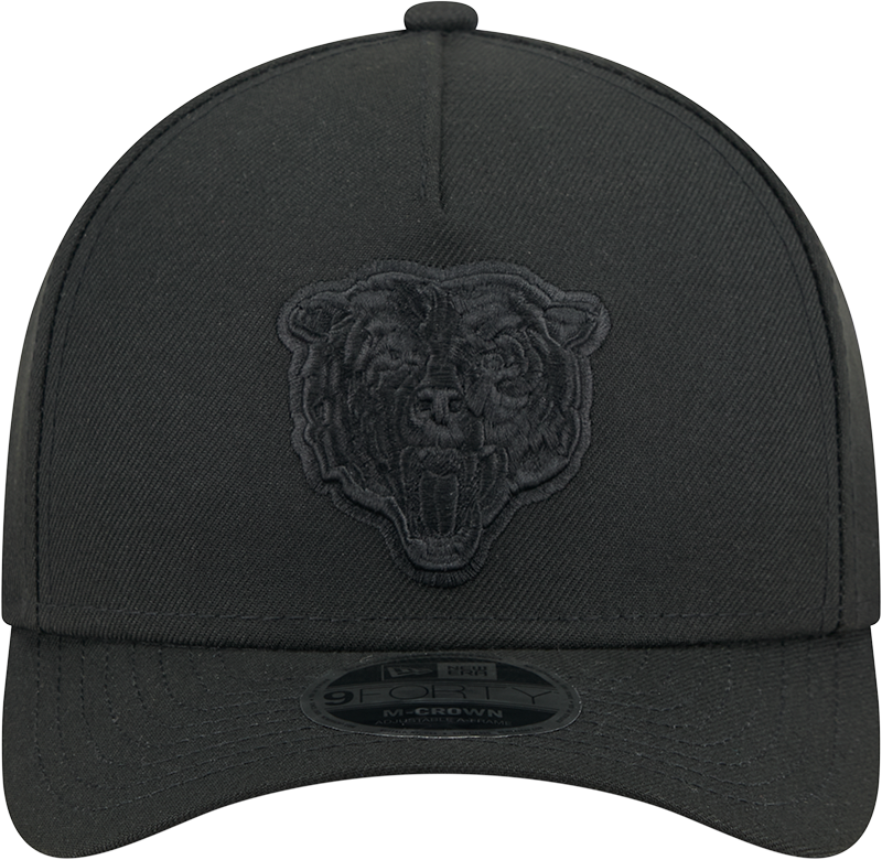 Chicago Bears New Era Black Tonal Primary 9FORTY A-Frame M-Crown Adjustable Hat