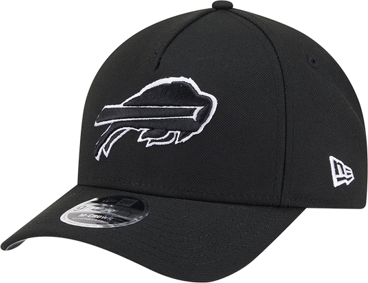 Buffalo Bills New Era Black & White Primary 9FORTY A-Frame M-Crown Adjustable Hat