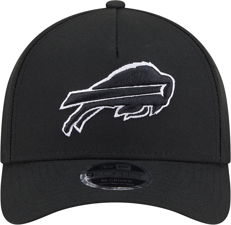 Buffalo Bills New Era Black & White Primary 9FORTY A-Frame M-Crown Adjustable Hat