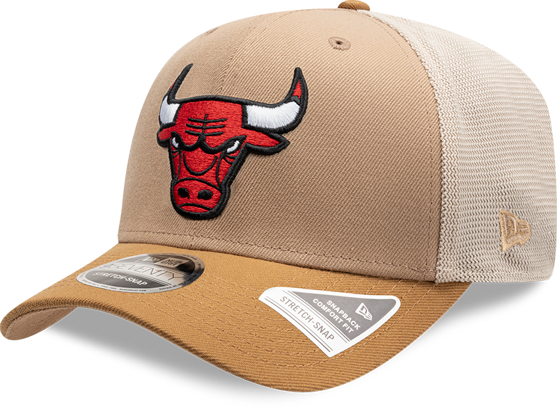 Chicago Bulls New Era 2T Tan 9SEVENTY Trucker Adjustable Hat