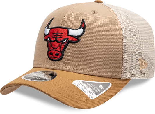 Chicago Bulls New Era 2T Tan 9SEVENTY Trucker Adjustable Hat