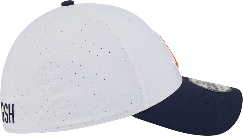 Men's Chicago Bears New Era B White/Navy 2025 NFL Training Camp 39THIRTY Flex Hat