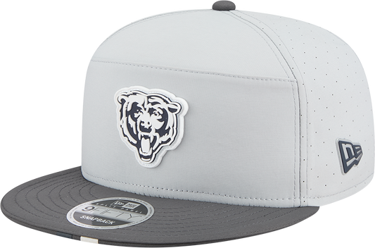 Men's Chicago Bears New Era Gray/Graphite 2025 NFL Training Camp Split Panel 9FIFTY Snapback Hat