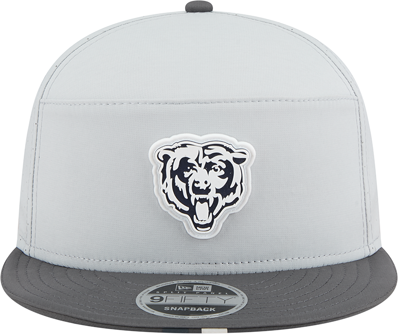 Men's Chicago Bears New Era Gray/Graphite 2025 NFL Training Camp Split Panel 9FIFTY Snapback Hat