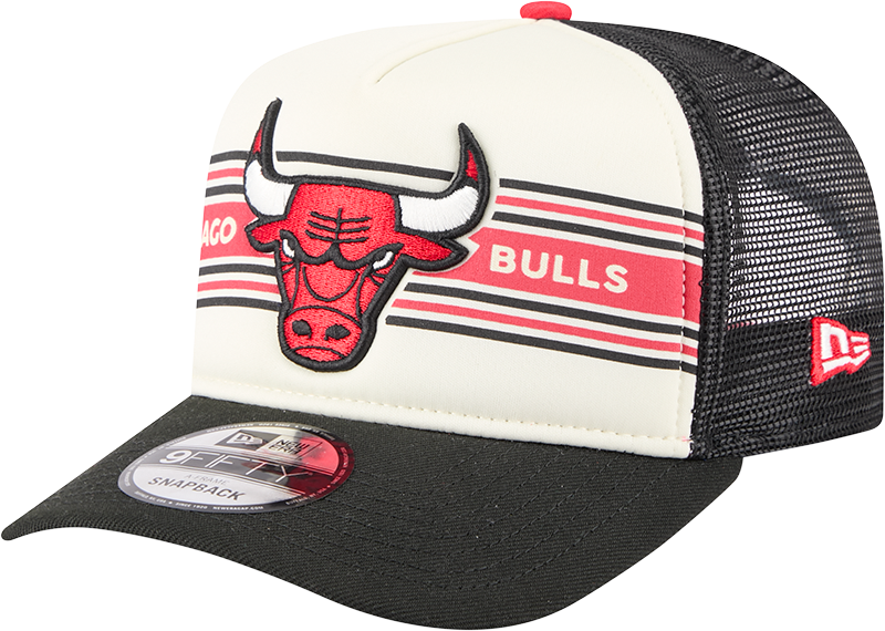 Chicago Bulls New Era Banner A-Frame Trucker 9FIFTY Snapback Hat