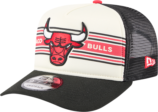 Chicago Bulls New Era Banner A-Frame Trucker 9FIFTY Snapback Hat