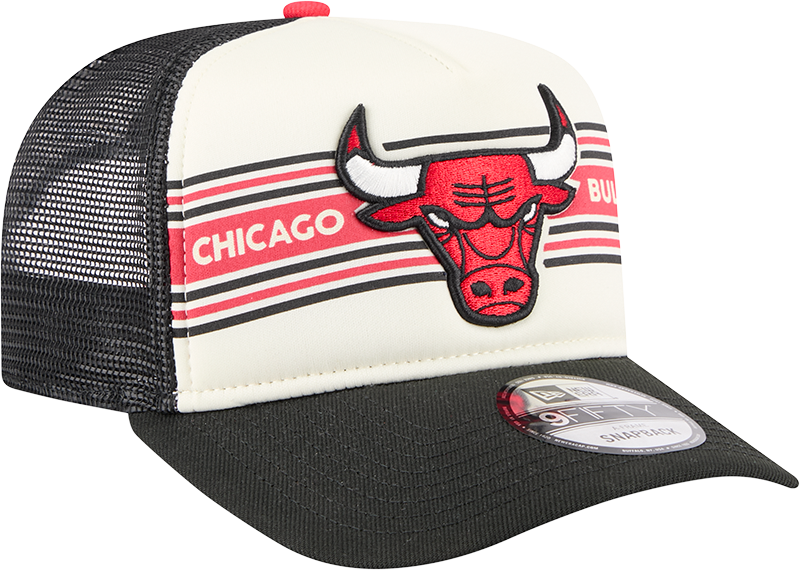 Chicago Bulls New Era Banner A-Frame Trucker 9FIFTY Snapback Hat
