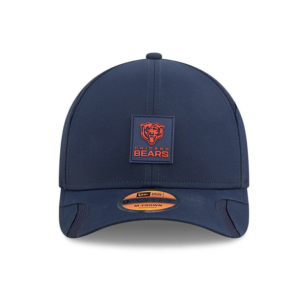 Men's Chicago Bears New Era Navy 2025 NFL Primary Logo Sideline Heat 9FORTY M-Crown Adjustable Hat
