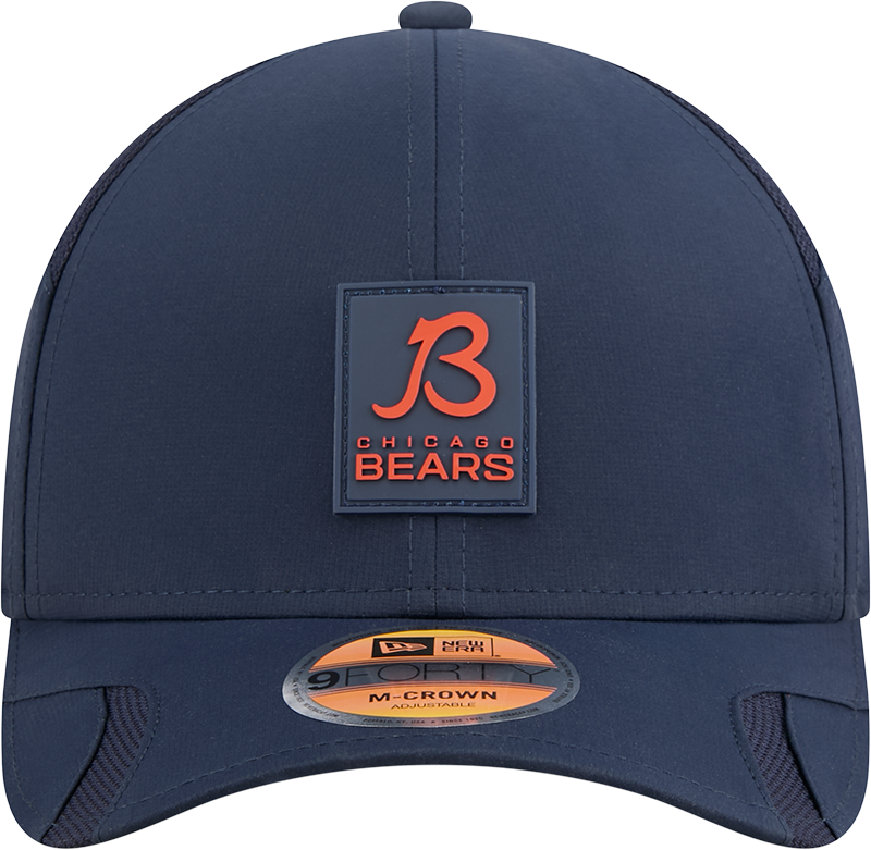 Men's Chicago Bears New Era Navy 2025 NFL Sideline Heat B 9FORTY M-Crown Adjustable Hat
