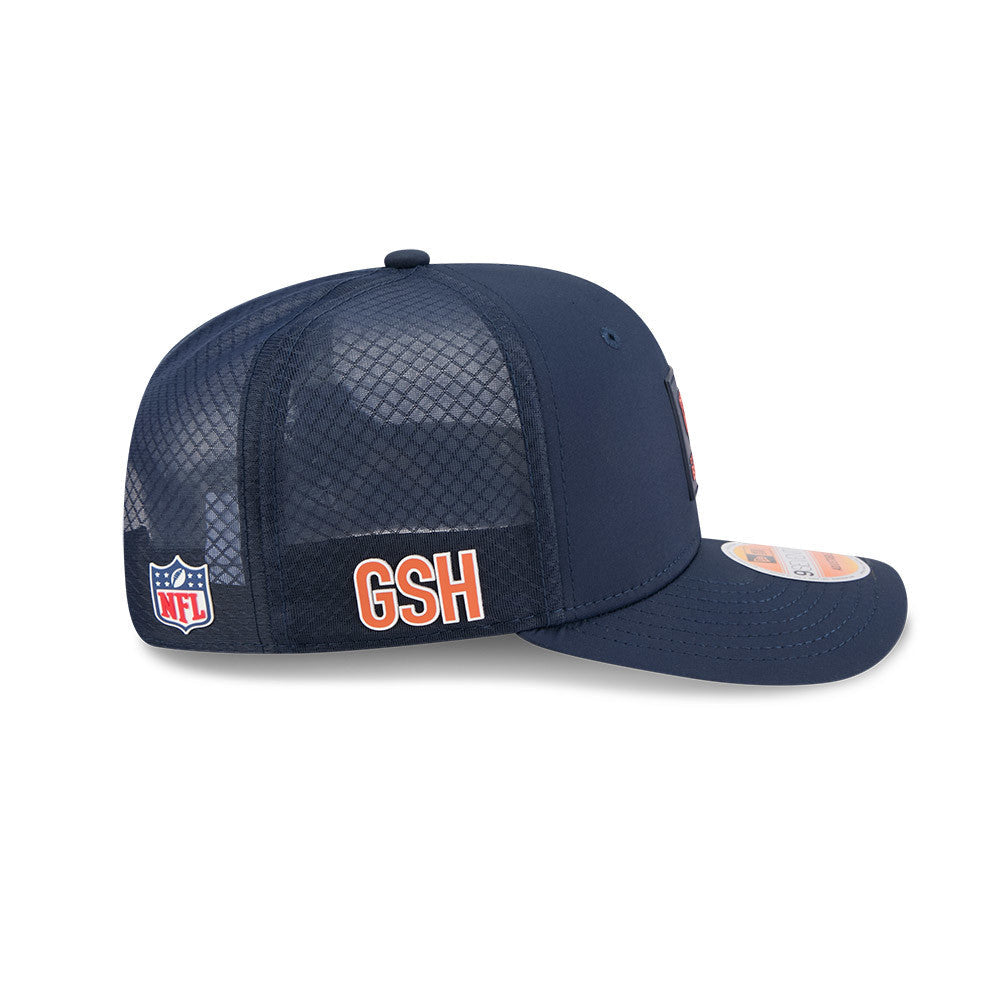 Men's Chicago Bears New Era Navy 2025 NFL Sideline Heat 9SEVENTY Adjustable Hat