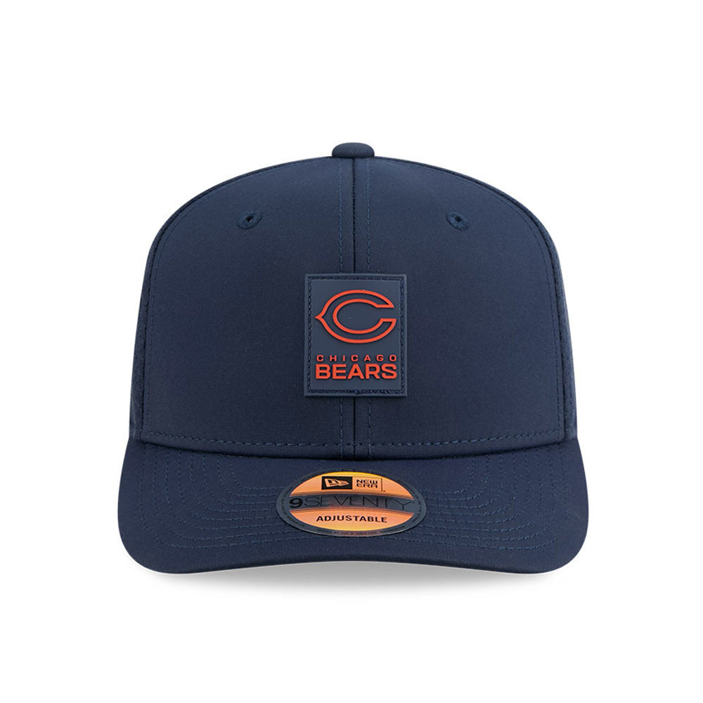 Men's Chicago Bears New Era Navy 2025 NFL Secondary Logo Sideline Heat 9SEVENTY Adjustable Hat
