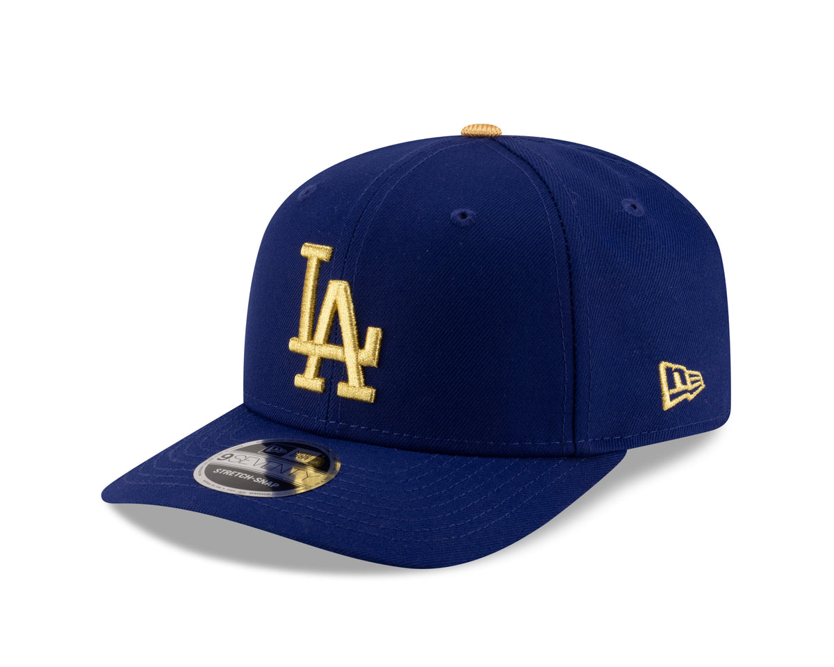 Los Angeles Dodgers Royal Blue New Era MLB Gold Champions 9SEVENTY Stretch Snap Adjustable Hat