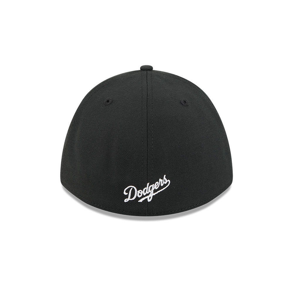 Los Angeles Dodgers M-Crown 39Thirty Black/White Flex Fit Hat