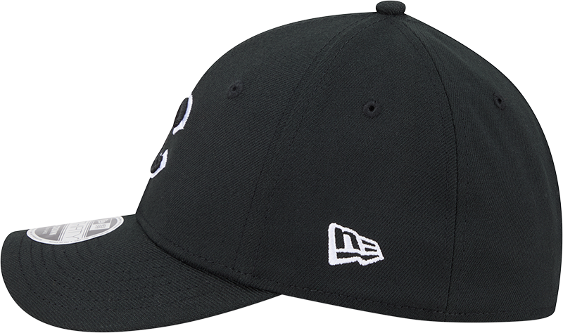 Chicago Cubs New Era M-Crown 39Thirty Black/White Flex Fit Hat
