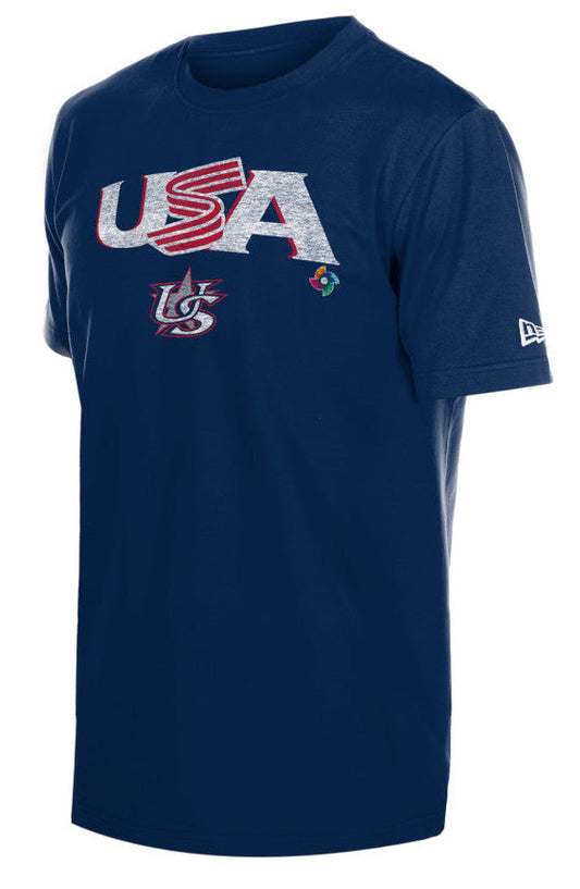 USA Baseball New Era 2026 World Baseball Classic Wordmark T-Shirt - Navy
