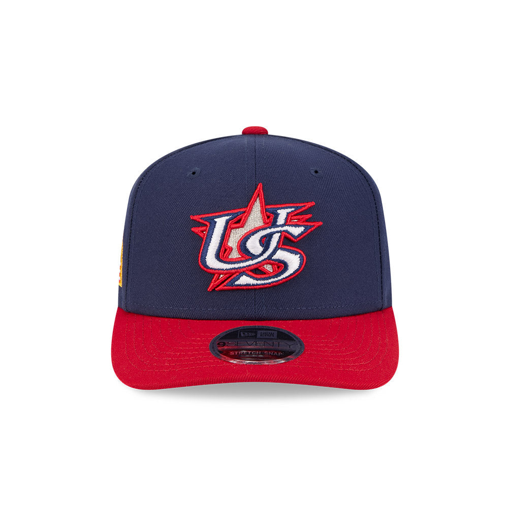 New Era Team USA 2026 World Baseball Classic 9SEVENTY Stretch Snap Adjustable Hat - Navy Blue