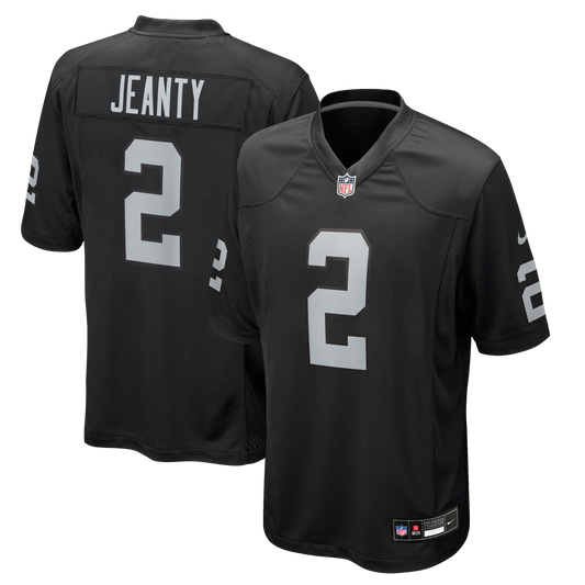 Men's Ashton Jeanty Las Vegas Raiders Nike Black Replica Game Jersey