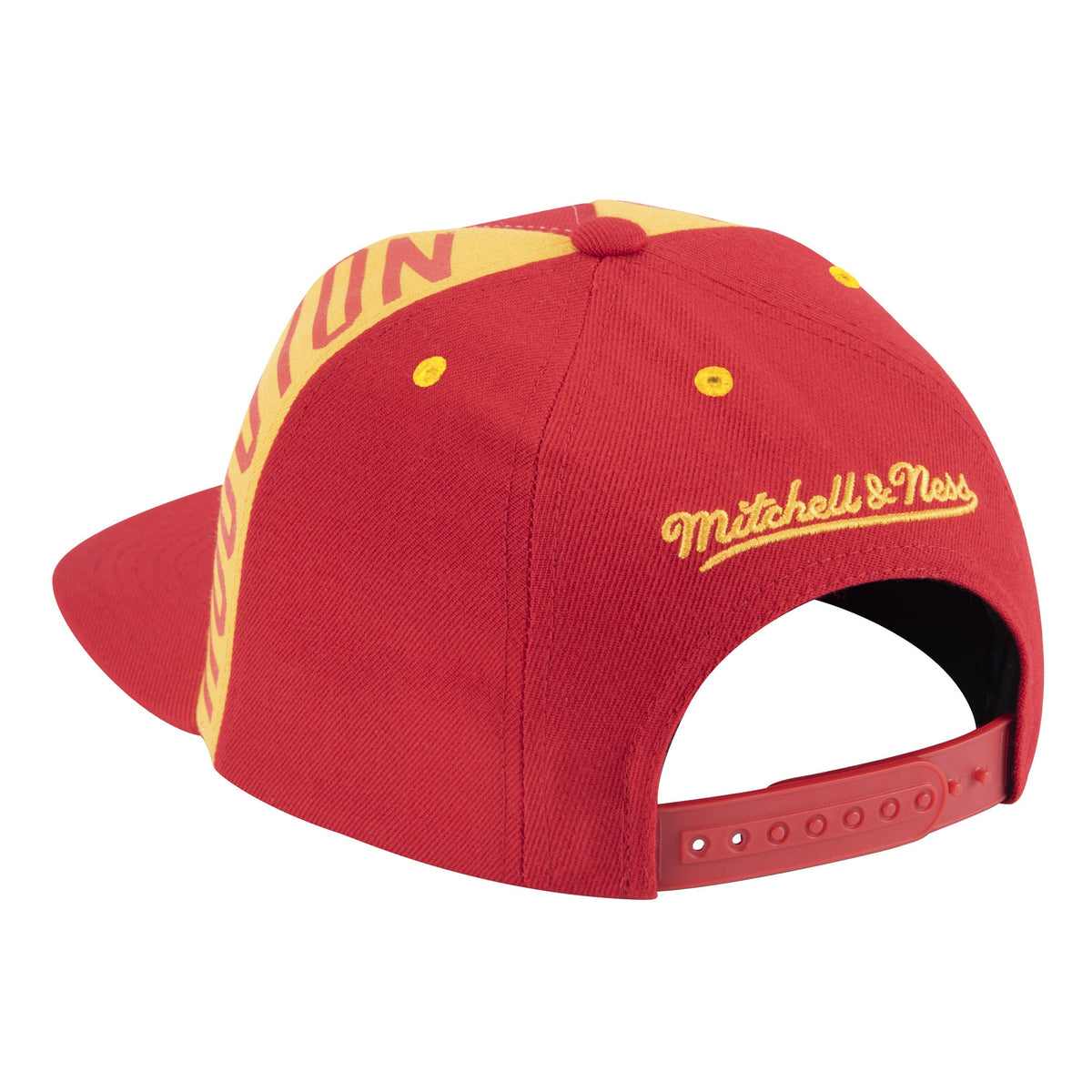 Houston Rockets Hardwood Classics Red Big Face Callout Mitchell & Ness Snapback Hat