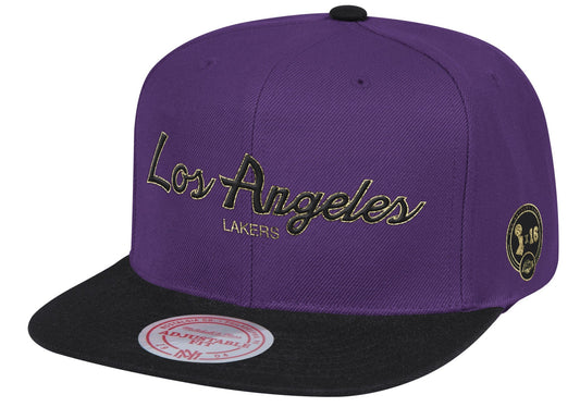 Los Angeles Lakers Mitchell & Ness NBA 17x City Champs Snapback Hat
