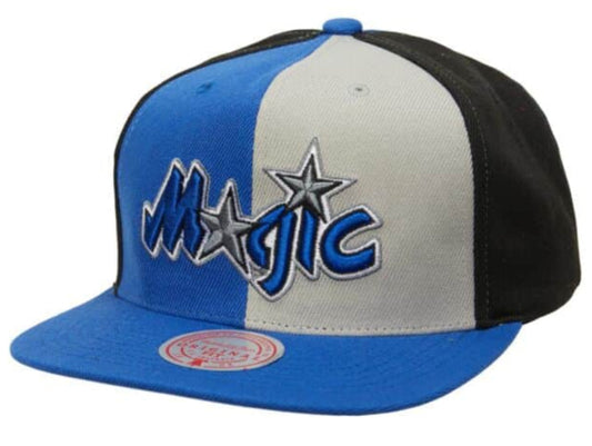 Men's Orlando Magic Hardwood Classics Mitchell & Ness NBA Team Color Pinwheel Snapback Hat
