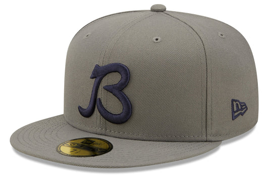 Chicago Bears "B" Logo Storm Gray New Era 59FIFTY Fitted Hat