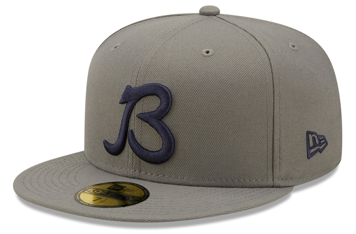 Chicago Bears "B" Logo Traditions Storm Gray New Era 59FIFTY Fitted Hat
