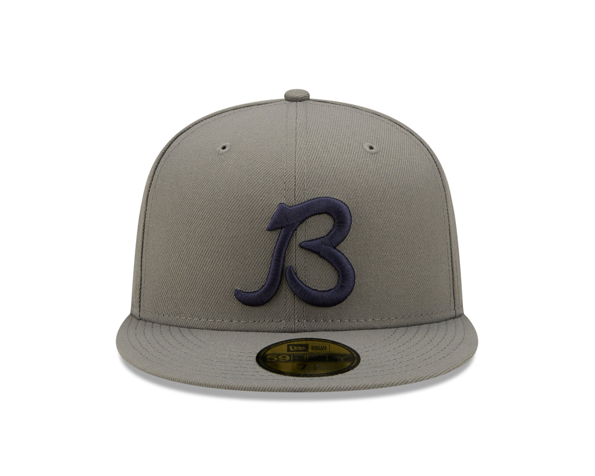 Chicago Bears "B" Logo Traditions Storm Gray New Era 59FIFTY Fitted Hat