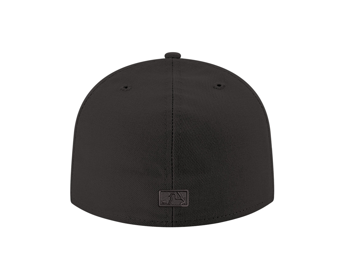 Chicago Cubs Tonal Black On Black Spring Training Bear New Era 59FIFTY Fitted Hat