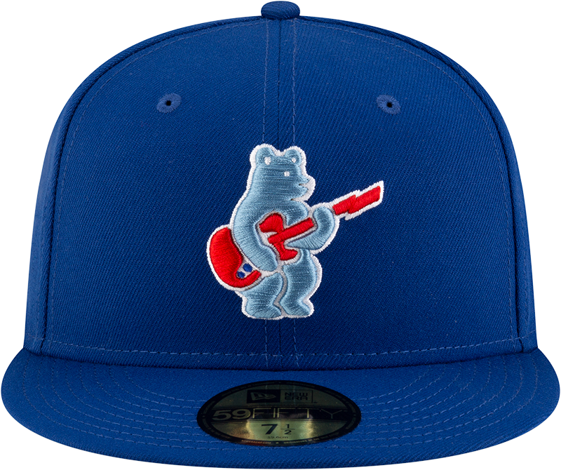 Men's Chicago Cubs New Era Royal Alternate Guitar Bear BP 59FIFTY Fitted Hat