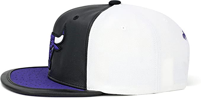 Chicago Bulls Day One Black/ White/ Purple Mitchell & Ness Snapback Hat