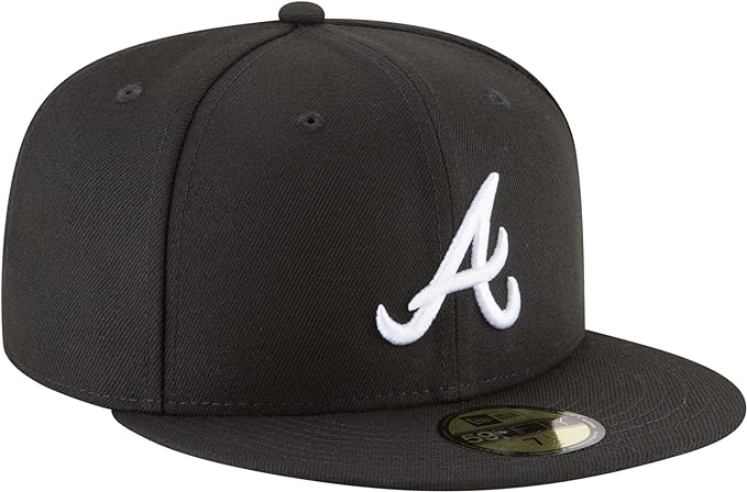 Atlanta Braves Basic Black New Era 59Fifty Fitted Hat