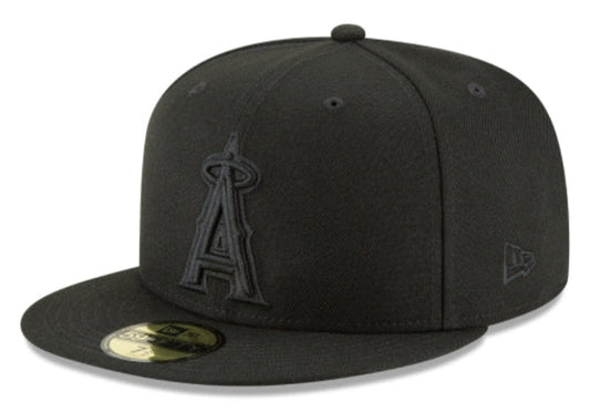 Anaheim Angels Tonal Black On Black 59Fifty Fitted Hat