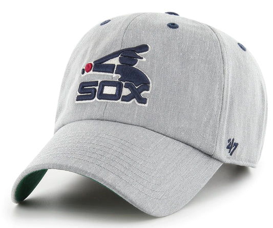 Men's Chicago White Sox Cooperstown Gray Full Count 47' Clean Up Adjustable Hat