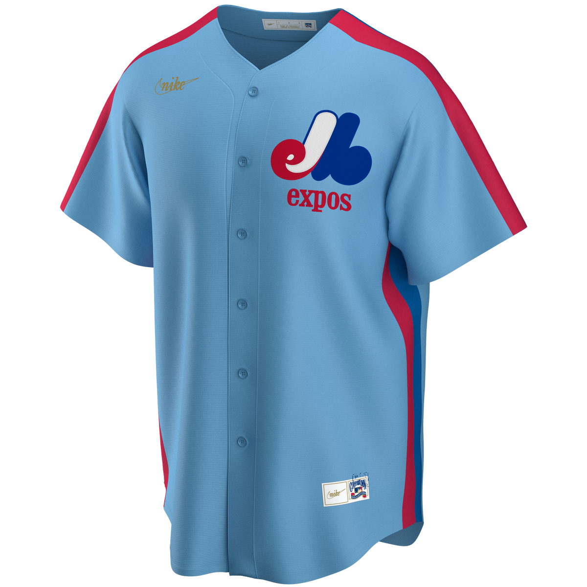 Men's Montreal Expos Vladimir Guerrero Nike Light Blue Road Cooperstown Collection Team Jersey