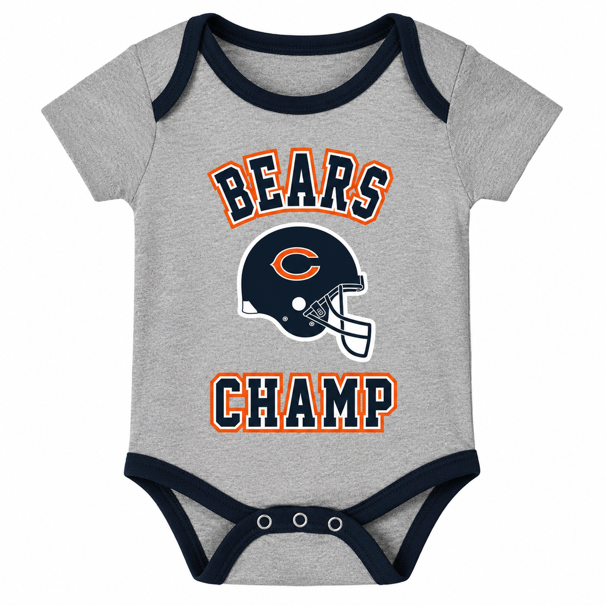 Newborn/Infant Chicago Bears Champ 3-Piece Short Sleeve Creeper Set