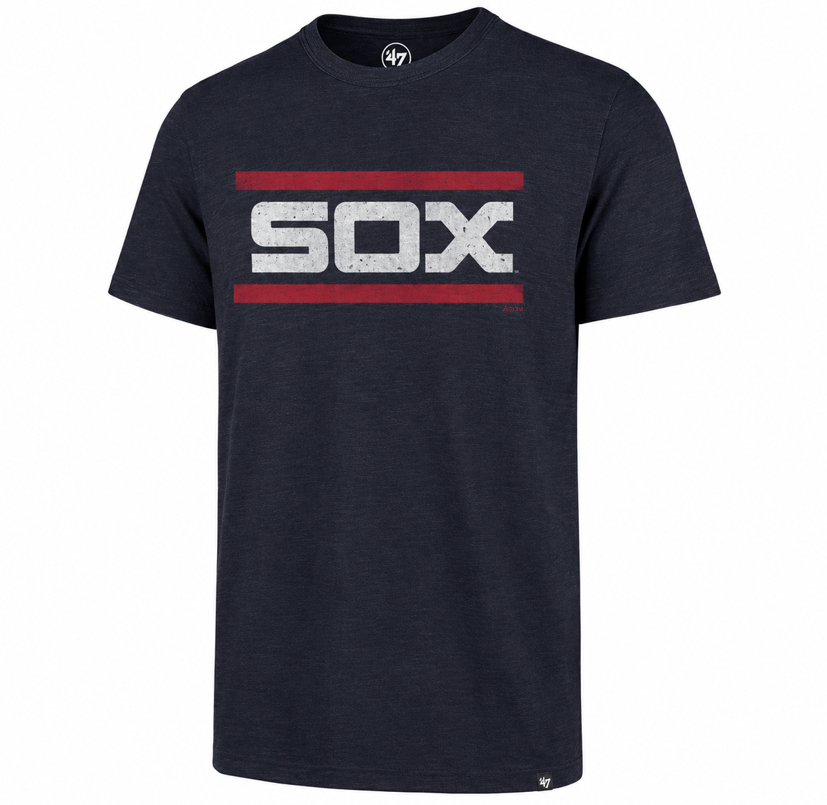 '47 Brand Men's Chicago White Sox Cooperstown Collection MLB Navy Grit Scrum T-Shirt