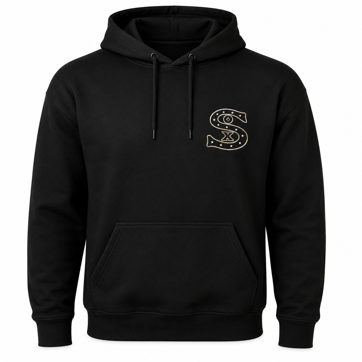 Mens Chicago White Sox New Era Black Cooperstown Collection 1917 Logo Hoodie