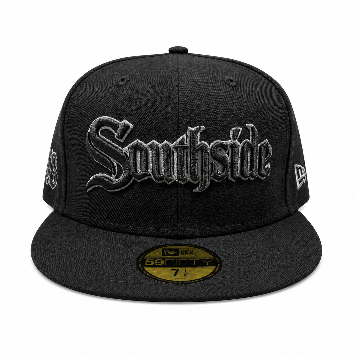 Chicago White Sox Tonal Trim Southside Blackout City Connect 59FIFTY Fitted Hat