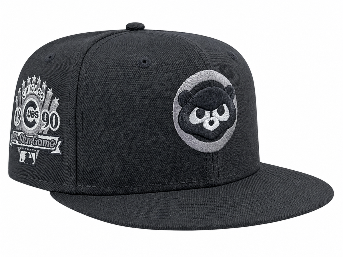 Chicago Cubs New Era Black/Graphite '90 All Star Game 59FIFTY Fitted Hat