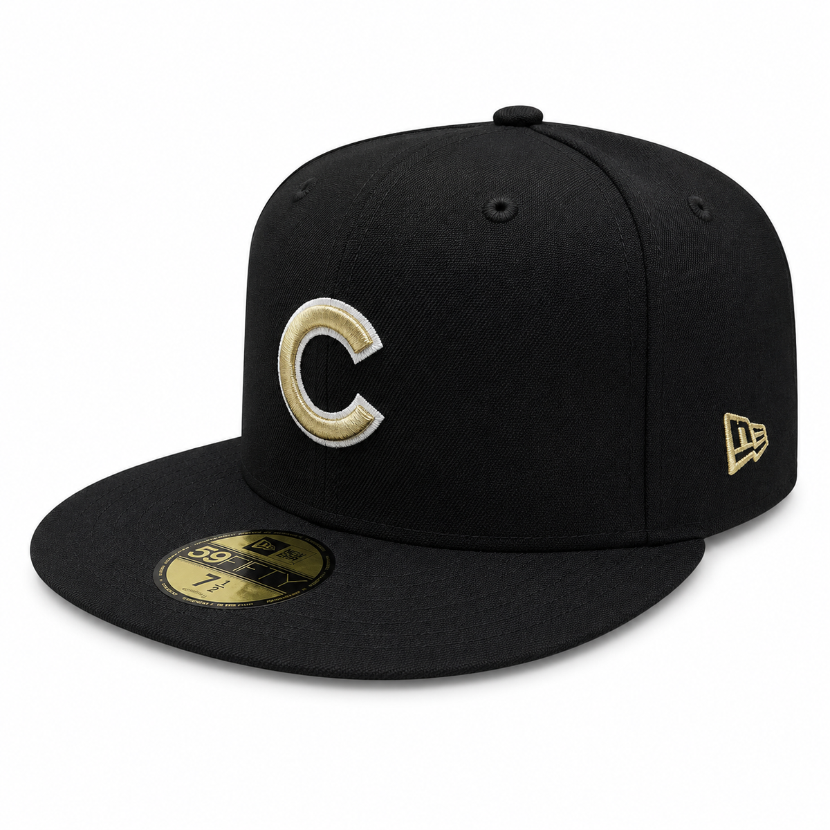 Chicago Cubs New Era Day Black/Gold 59FIFTY Fitted Hat
