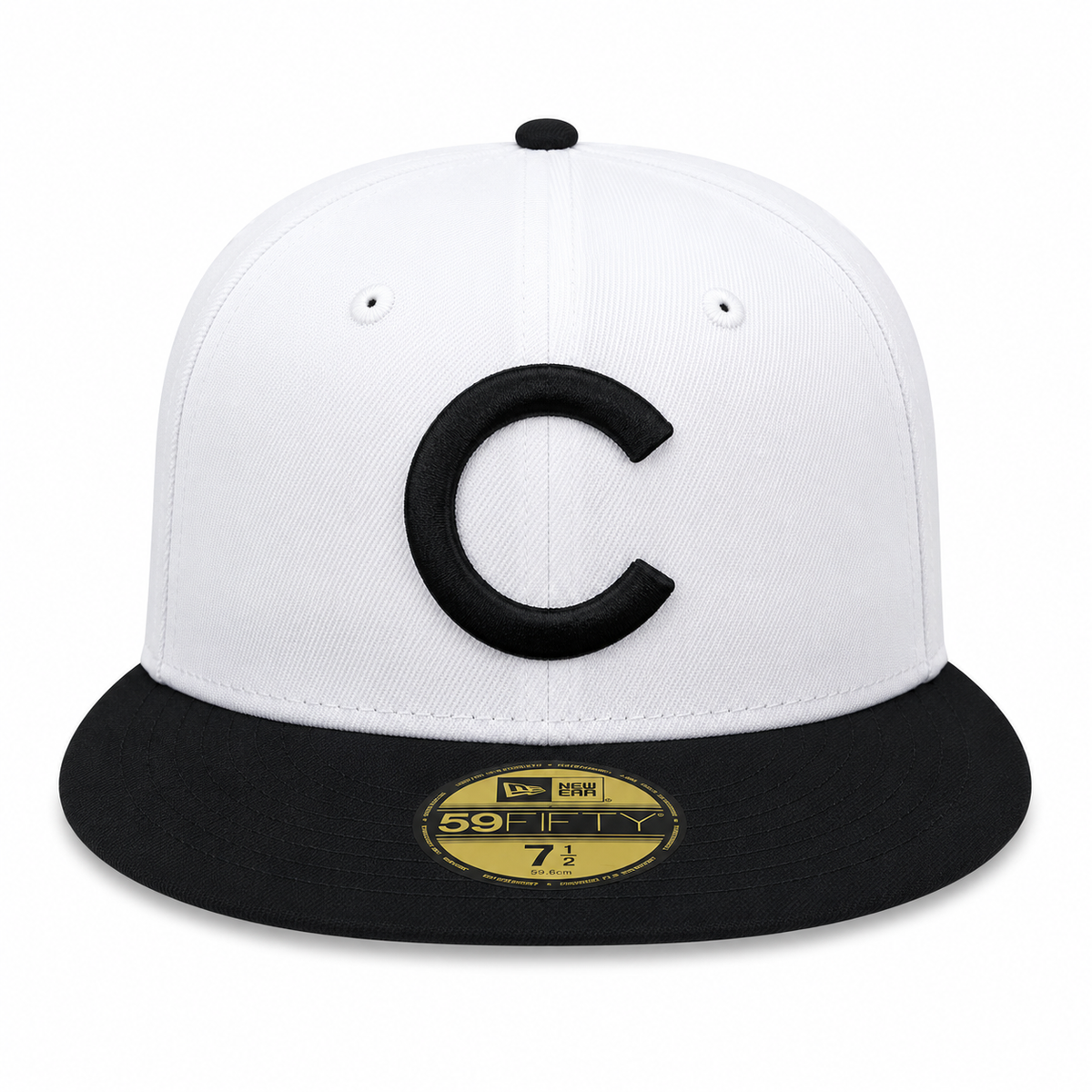 Chicago Cubs Cooperstown Collection 1908 Home New Era Classics White/Black 59FIFTY Fitted Hat