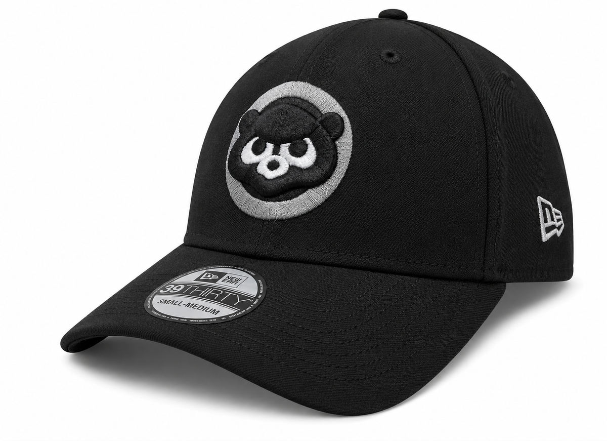 Chicago Cubs New Era Cooperstown Collection Black/Graphite 39THIRTY Flex Hat