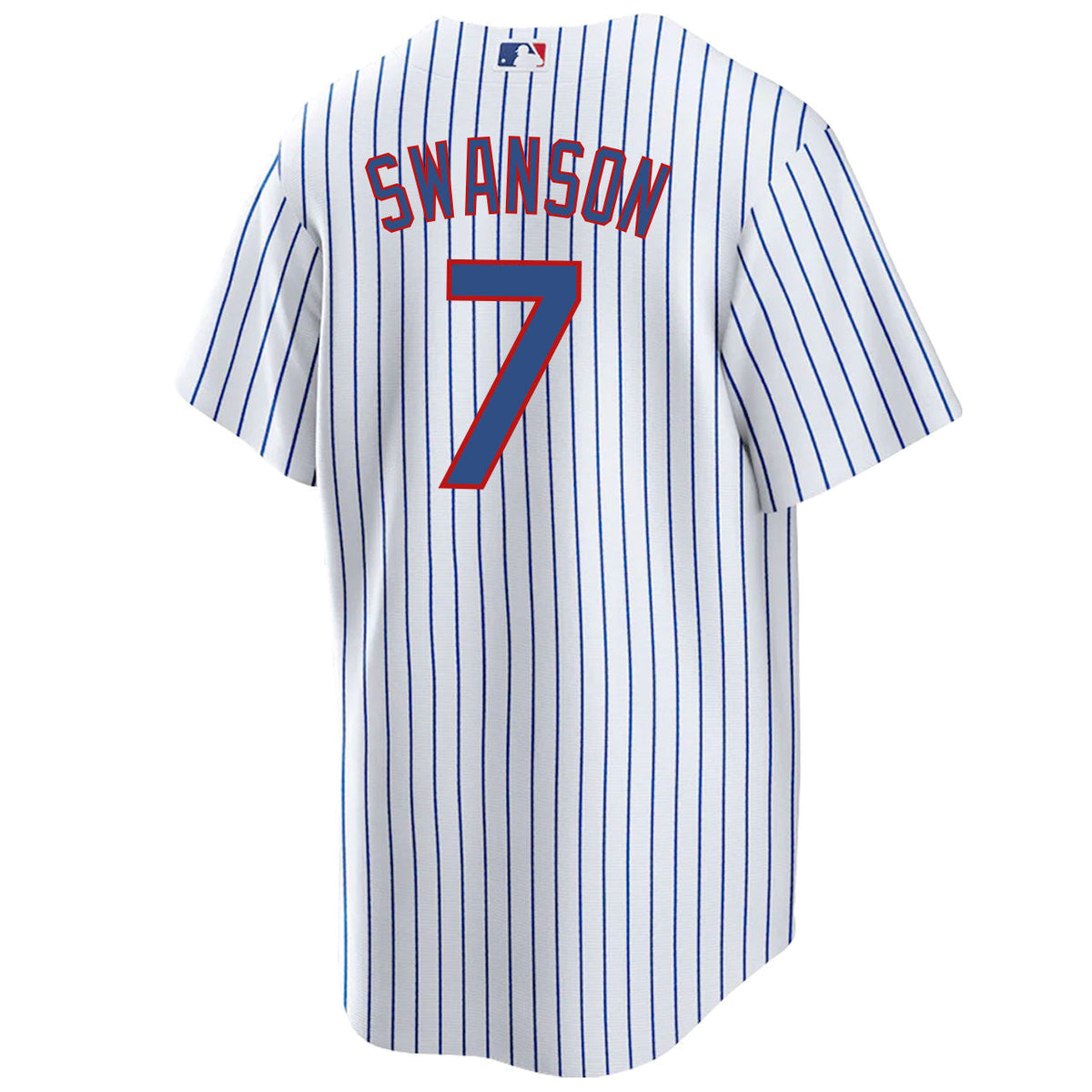 NIKE Men's Dansby Swanson Chicago Cubs White Home Premium Stitch Replica Jersey