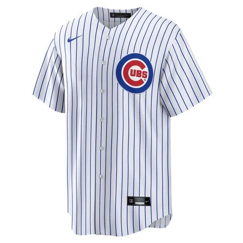 NIKE Men's Dansby Swanson Chicago Cubs White Home Premium Stitch Replica Jersey